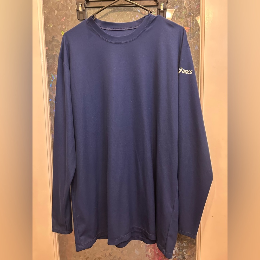 Asics Blue Long Sleeve Tees for Athletic Comfort B21